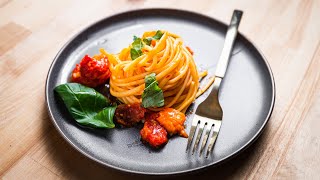 Roasted Cherry Tomato Pasta Sauce  Quick and Easy [upl. by Nosnev]