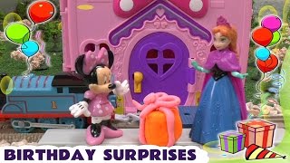 Fun Minnie Mouse Birthday Party With Play Doh Presents [upl. by Aisiram]