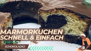 Bester Marmorkuchen der Welt nach Omas Rezept Rührkuchen  Saftig amp schokoladig [upl. by Enoved]