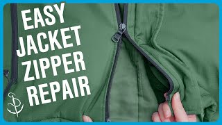 How to Fix and Replace Any Broken Jacket Zipper [upl. by Kcirdahs519]