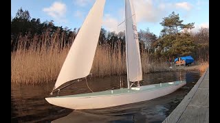 Modern 12mR scale RC yacht sailing [upl. by Romeo]