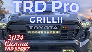 I Installed a TRD PRO GRILL in My 2024 Toyota Tacoma [upl. by Cirilo605]