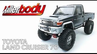 Building a KillerBody Toyota Landcruiser 79 110 Hard Body Kit on an Axial SCX10 II [upl. by Aehcsrop267]