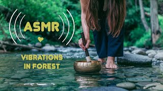 ASMR Bowl Vibrations near a stream nature NoTalking 🤯 asmrsleep asmrsounds vibration [upl. by Koblas]