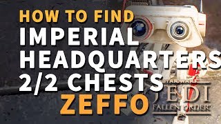 Imperial Headquarters Chests All Locations Zeffo Star Wars Jedi Fallen Order [upl. by Blair996]