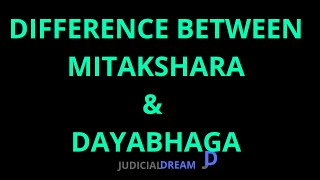 HINDU LAW  DIFFERENCE BETWEEN MITAKSHARA AND DAYABHAGA SCHOOLS LECTURE  34 [upl. by Attenborough]