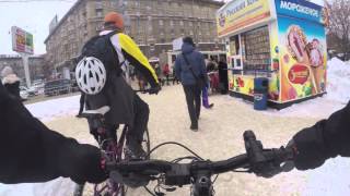 Winter cycling in Novosibirsk Siberia Russia [upl. by Jannery]