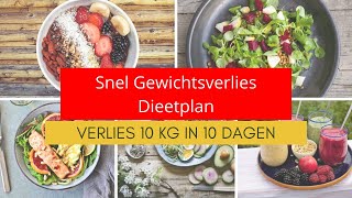 Snel Gewichtsverlies Dieetplan  Hoe Snel Gewicht Te Verliezen  Verlies 10 Kg In 10 Dagen [upl. by Enyamart110]