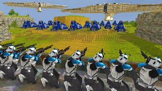 100 Clone Snipers VS 100000 Battle Droid Army Invasion  Men of War Star Wars Mod [upl. by Petronilla]