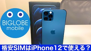 【格安SIM検証】BIGLOBEモバイルはiPhone 12 Proで使えるか試してみた【初期設定方法も解説】 [upl. by Kemme]