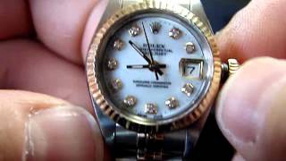 How to Wind and Set a Ladies Rolex Datejust Quickset [upl. by Yro]