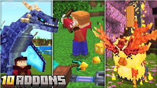 TOP 10 ADDONS PARA MINECRAFT PE 121 Bedrock [upl. by Hgielime557]