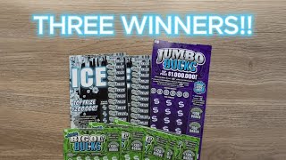 THREE WINNERS  NC Lottery Scratch Offs [upl. by Harvison101]