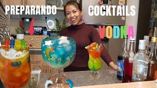 PREPARANDO 3 COCTELES CON VODKA Gomitas refrescantes y divertidas😋😋 [upl. by Burner291]