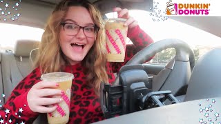 TRYING DUNKINS NEW TOASTED COCONUT AND EXTRA CHARGED COFFEE [upl. by Iphigenia]