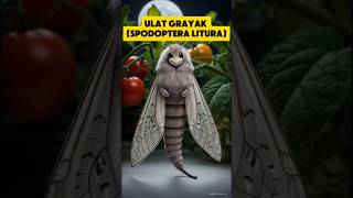 Ulat Grayak Spodoptera litura serangga ai anime [upl. by Dickson]