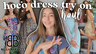 HOMECOMING DRESS TRY ON HAUL ✨️ Bella Barnett haul [upl. by Ailhat742]