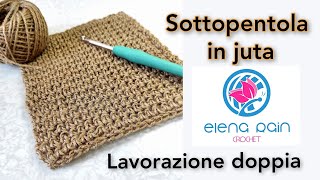 Tutorial Sottopentola in juta  doppio strato resistente  fondo borse [upl. by Phares]