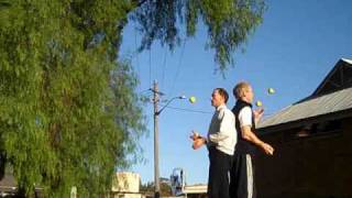 unusual funny juggling tricks  rehearsal [upl. by Orutra]