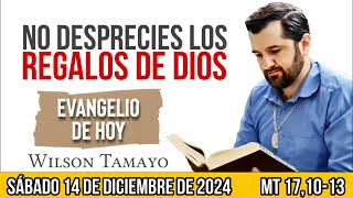 Evangelio de hoy SÁBADO 14 de DICIEMBRE Mt 171013  Wilson Tamayo  Tres Mensajes [upl. by Casandra]