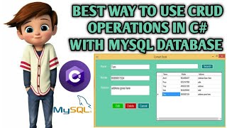 MySQL Database WinForms Crud demo VS 2022  C Create Read Update Delete with MySQL [upl. by Phillipp526]