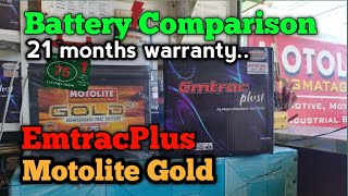 EmtracPlus NS60 Motolite Gold NS60 comparison BATTERYPH [upl. by Yekciv913]