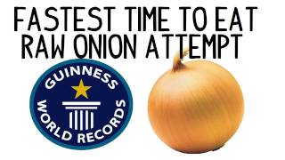 Fastest Time to Eat A Raw Onion  49 Seconds  Furious Pete [upl. by Boutis]