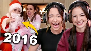 Reacting to Our Old Holiday Videos  Merrell Twins [upl. by Orling]