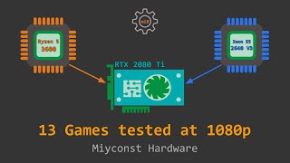 🇬🇧 Ryzen 5 3600 vs Xeon E52640 V3 in 13 Games with RTX 2080 Ti at 1080p [upl. by Okramed348]