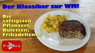 Bayerische Fleischpflanzerl Frikadellen Buletten mit Kartoffelsalat [upl. by Belamy152]