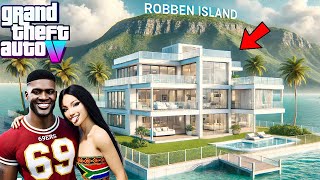 😍Franklin And Mias New Billionaire Mansion On Robben IslandGTA 5 Real Life Mod Remastered [upl. by Sayed521]