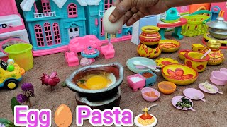 Miniature Egg Pasta RecipeMasala Macaroni pastabangali pastaspicy pastaMini Cooked Foods [upl. by Dianthe67]