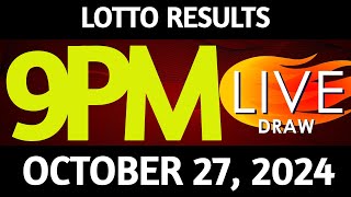 Lotto Result Today 900 pm draw October 27 2024 Sunday PCSO LIVE [upl. by Glover]