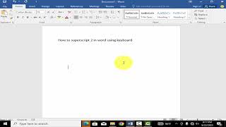 How to superscript 2 in word using keyboard [upl. by Issak]