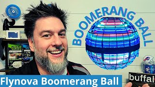 Boomerang Ball review Hover Ball FlyNova Wonder Sphere How to use demonstration flying orb 372 [upl. by Geffner]