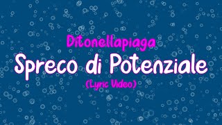 Ditonellapiaga  Spreco di potenziale Lyric Video [upl. by Avitzur]