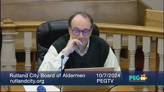 Rutland City Board of Aldermen  October 7 2024 [upl. by Amice]