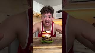 300 Calorie 5 GUYS BURGER🍔 Fitness Recipe cookbook recipes recipebook healthyfood burger [upl. by Roxanna]