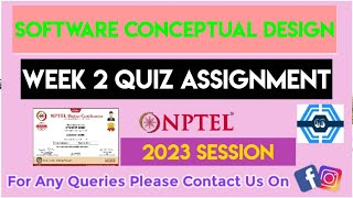 Software Conceptual Design Week 2 Quiz Assignment Solution  NPTEL 2023  SWAYAM [upl. by Enileve556]