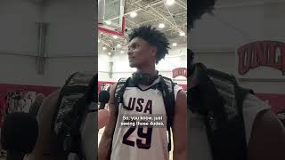 Amen Thompson Learning From NBA Legends at Team USA [upl. by Lulu]