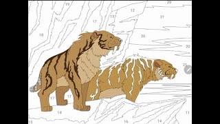 138  do you know about SMILODON lets learn and color [upl. by Eeramit]