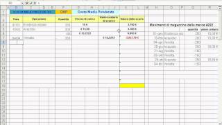 Magazzino valorizzato a costo medio ponderato [upl. by Ogdon]