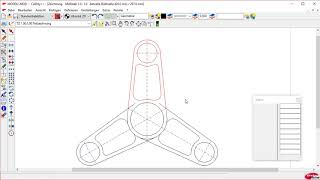 Einführung in CADdy 2D Der dreiarmige Flansch [upl. by Odlabso]