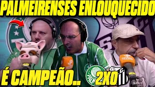 REAÇÕES PALMEIRENSE ENLOUQUECIDOS COM TÍTULO E SANTISTAS TRISTE REACT PALMEIRAS 2X0 SANTOS [upl. by Lainad665]