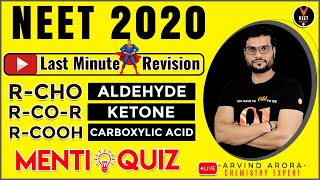 Aldehydes Ketones and Carboxylic Acid Class 12Theory amp MCQ  NEET 2020 NEET Chemistry Arvind sir [upl. by Cordula]