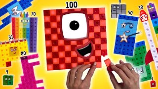 Recreando los NUMBERBLOCKS del 1 al 100  Video educativo con juguetes para niños [upl. by Linnie269]