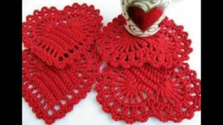 Corazones Tejidos en Crochet Adornos [upl. by Zorana]