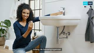 How to jouw GROHE QuickFix wastafelkraan met ketting installeren [upl. by Goldi]