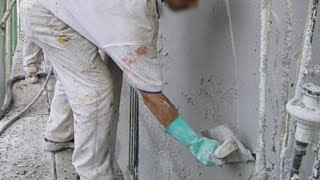 COMO HACER REVOQUE rápido ESFOSCADO ENLUCIR con cemento EN3 PASOS Bloque de hormigóncement plaster [upl. by Howard]