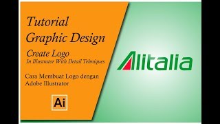 How To make Alitalia Logo With Adobe Illustrator  Italian Air Way [upl. by Sifan]